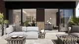 Zona de estar en el porche — visualización del modelo JULIET