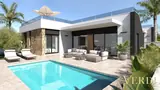 Villa y piscina de día — visualización del modelo JULIET