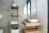 Bathroom vanity and shelving — NOVA interior reference photograph