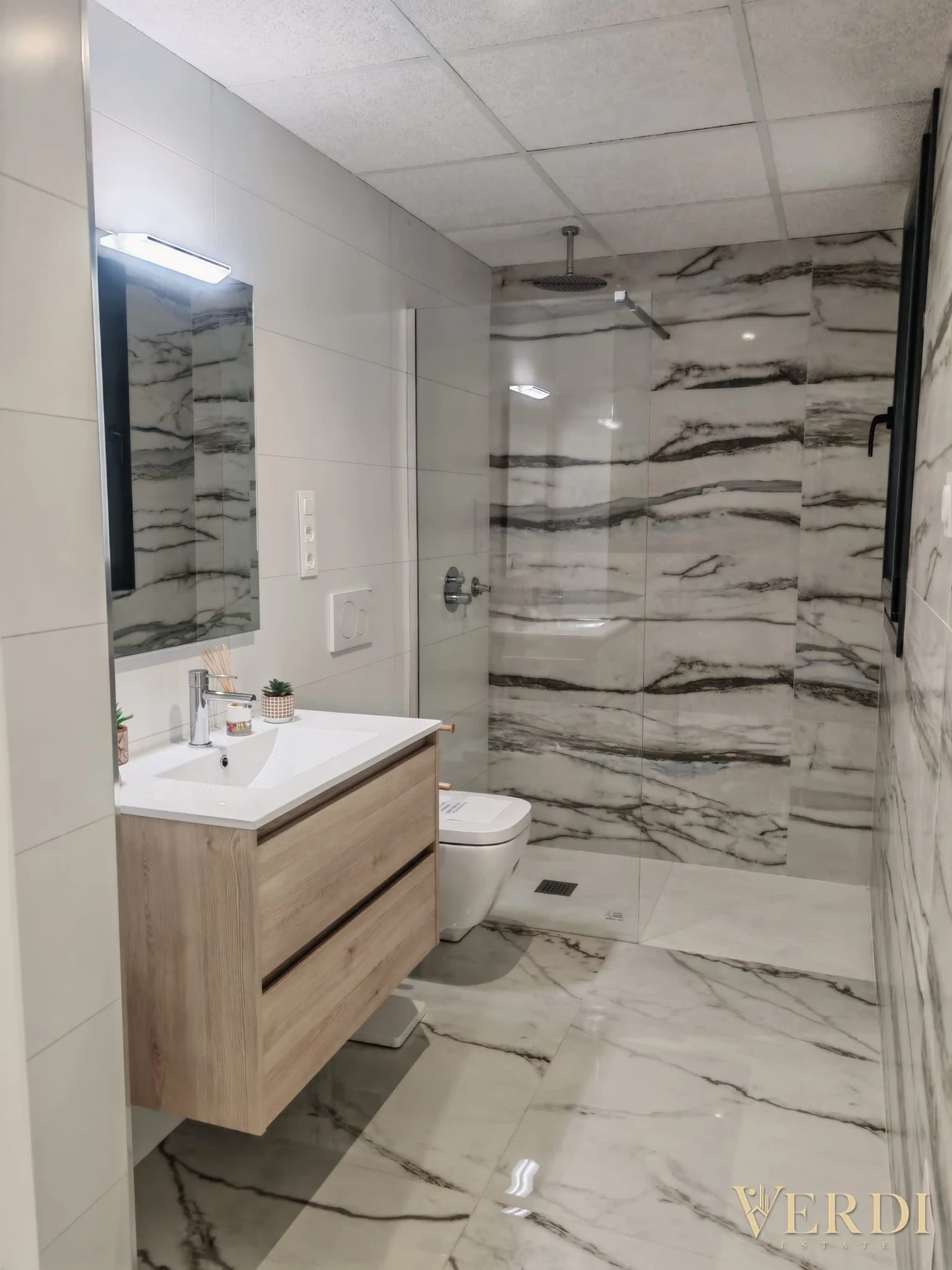 Interior reference: bathroom vanity and shower