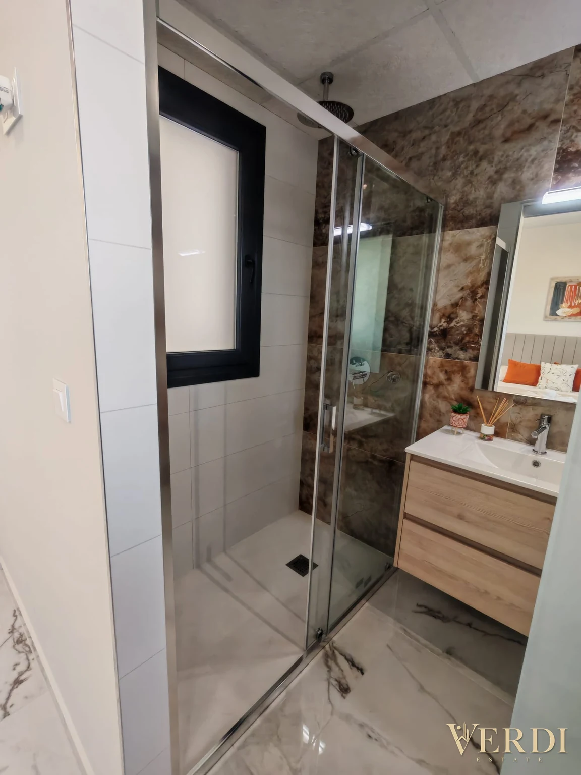 Interior reference: shower and bathroom window