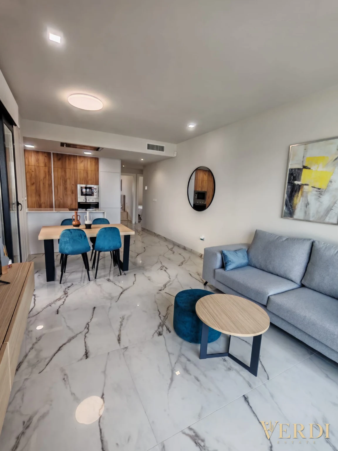 Interior reference: sofa and open-plan living space